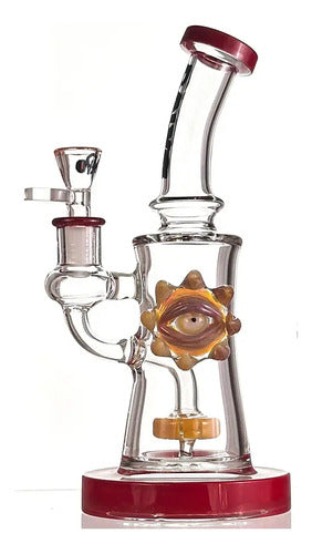Bong Rig Vidrio Eye Sun - Calvo Glass Color Rojo