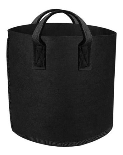 Macetero De Tela Geotextil Con Manillas 26l