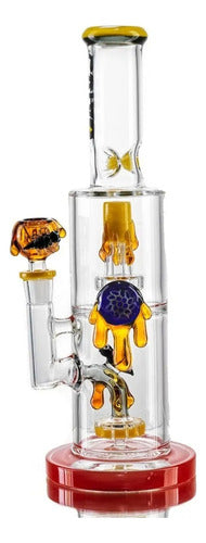 Bong Calvo Glass Abejas 35 Cm - Estilo Y Calidad Color Ambar