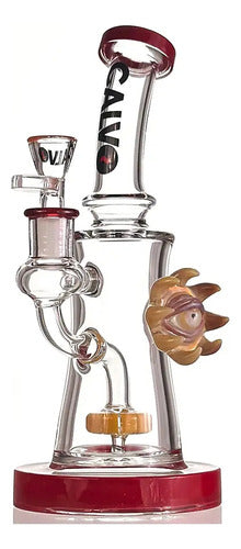 Bong Rig Vidrio Eye Sun - Calvo Glass Color Rojo