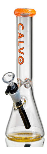 Bong Calvo Glass Beaker 25 Cm Pyrex Transparente Color Naranja