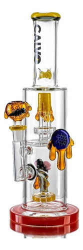 Bong Calvo Glass Abejas 35 Cm - Estilo Y Calidad Color Ambar