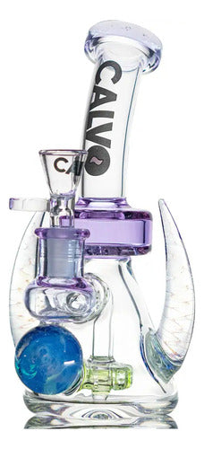 Bong Calvo Glass Beaker 25 Cm Pyrex Transparente Color Púrpura