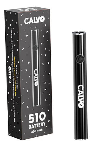 Vaporizador Batería Calvo - 350mah, Compatible Cartucho 510 Negro